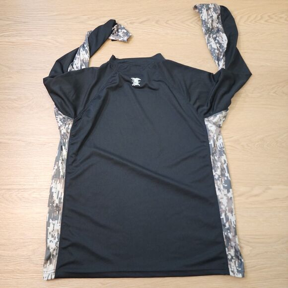 NRA-ILA Shirt Mens Large Polyester Black & Camo Long Sleeve Stretch Logo - Picture 3 of 9